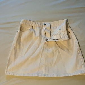 Forever 21 White Jean Skirt